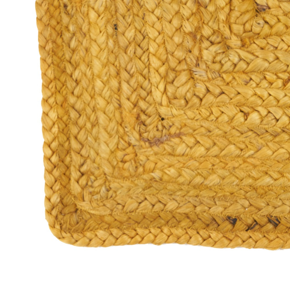 ALFOMBRA AMARILLO YUTE DECORACIÓN 170 X 70 CM