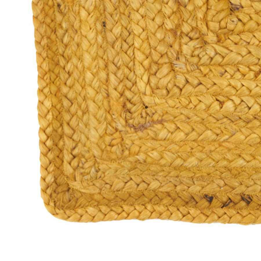 ALFOMBRA AMARILLO YUTE DECORACIÓN 170 X 70 CM