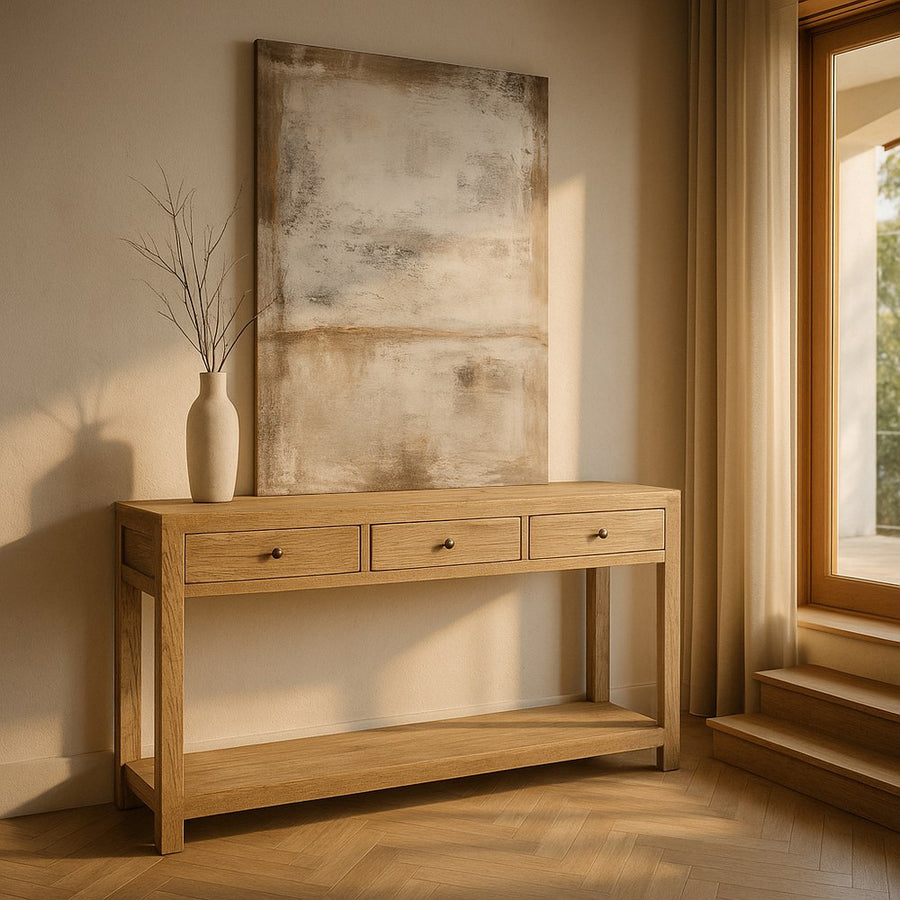 CONSOLA NATURAL MADERA MINDI ENTRADA 150 X 35 X 85 CM