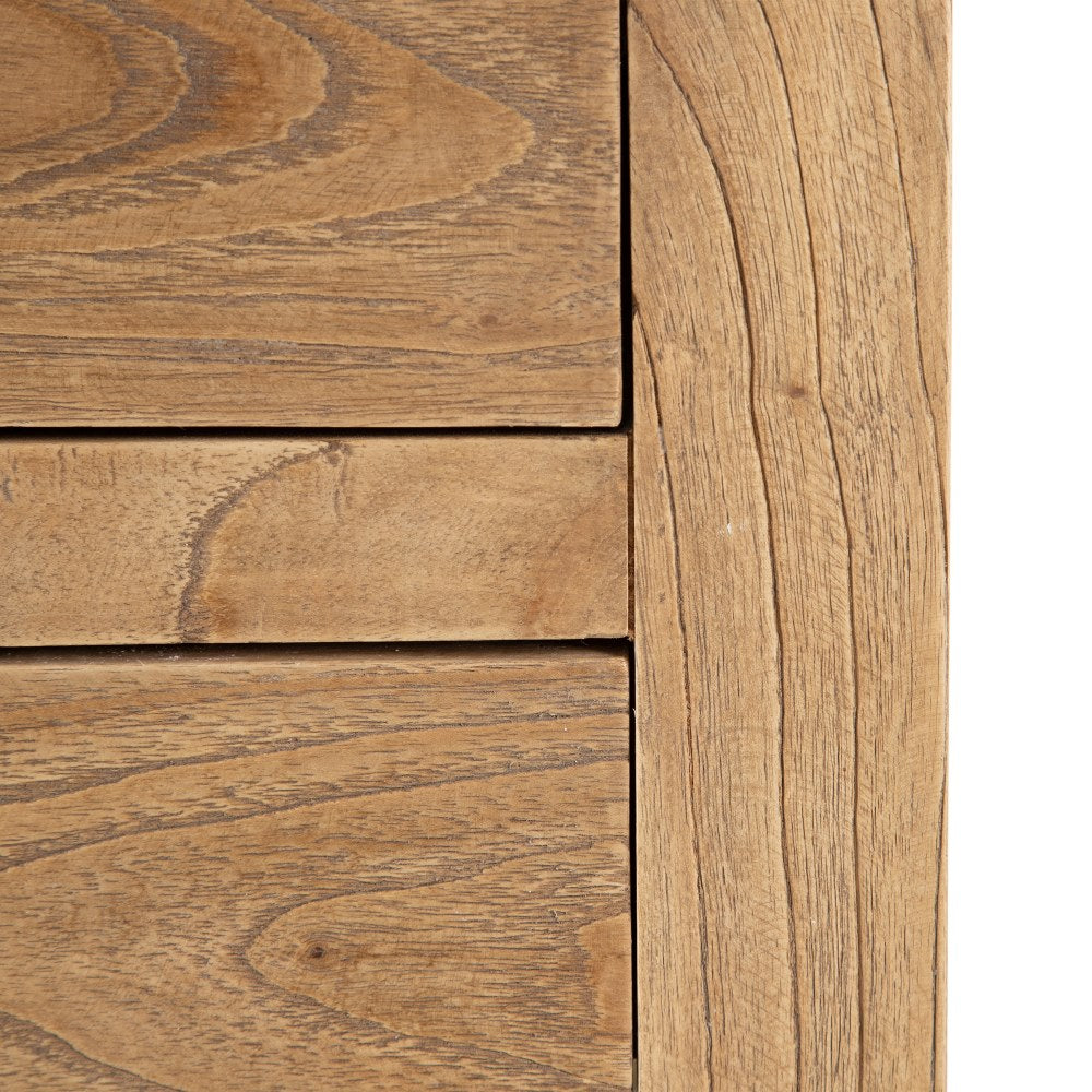 MESITA NATURAL MADERA MINDI DORMITORIO 45 X 35 X 50 CM