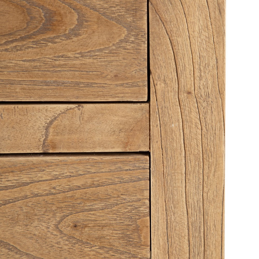 MESITA NATURAL MADERA MINDI DORMITORIO 45 X 35 X 50 CM