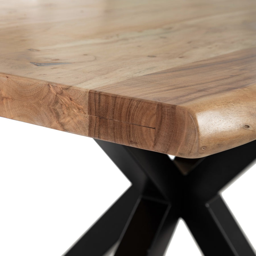MESA COMEDOR NATURAL-NEGRO 160 X 90 X 76 CM
