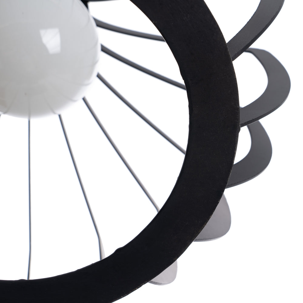 BLACK METAL CEILING LAMP LIGHTING 35 X 35 X 31 CM