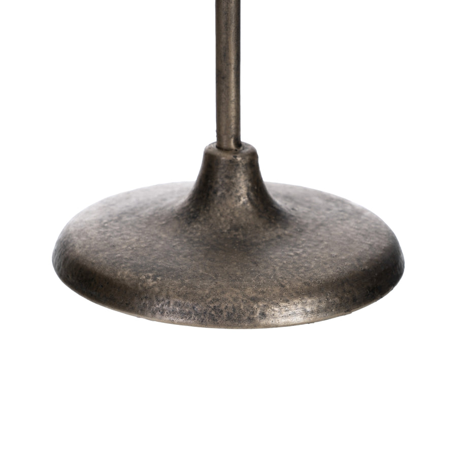 PORTAVELAS PLATA METAL-CRISTAL 32,50 X 14,30 X 49,50 CM