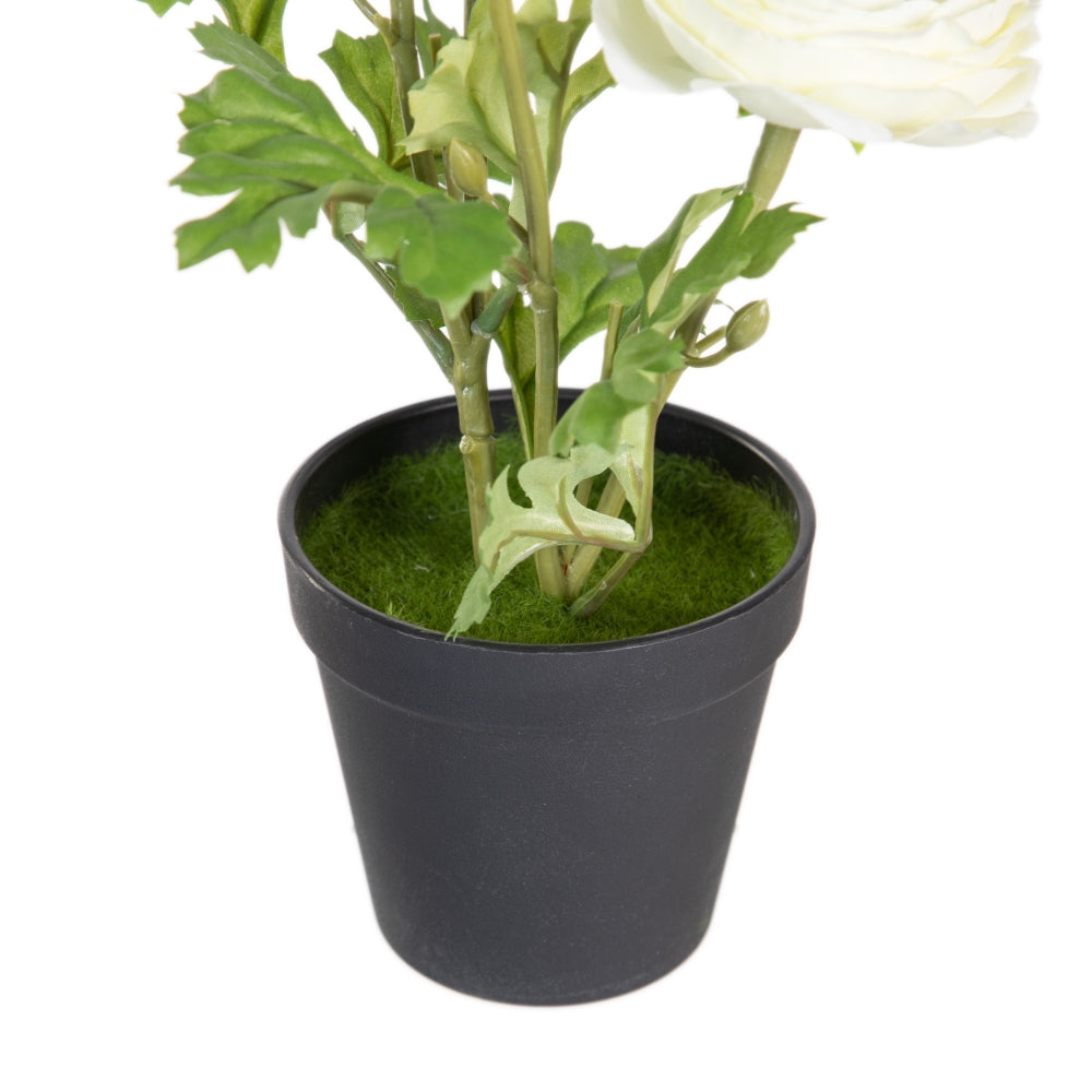 PLANTA FLOR CREMA ARTIFICIAL DECORACIÓN 11 X 11 X 36 CM