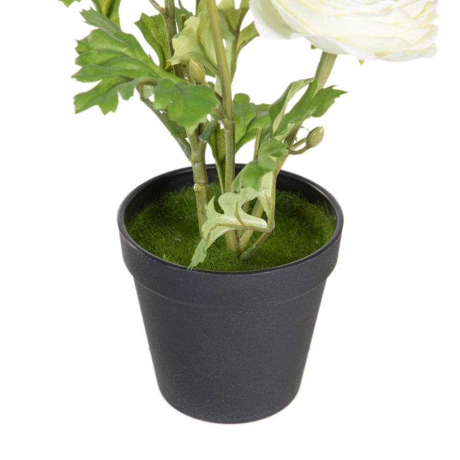 PLANTA FLOR CREMA ARTIFICIAL DECORACIÓN 11 X 11 X 36 CM