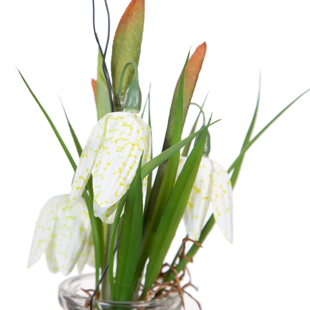 PLANTA BLANCO ARTIFICIAL DECORACIÓN 7 X 7 X 20 CM