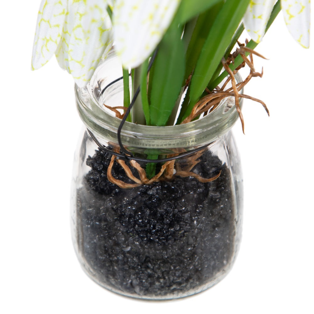 PLANTA BLANCO ARTIFICIAL DECORACIÓN 7 X 7 X 20 CM