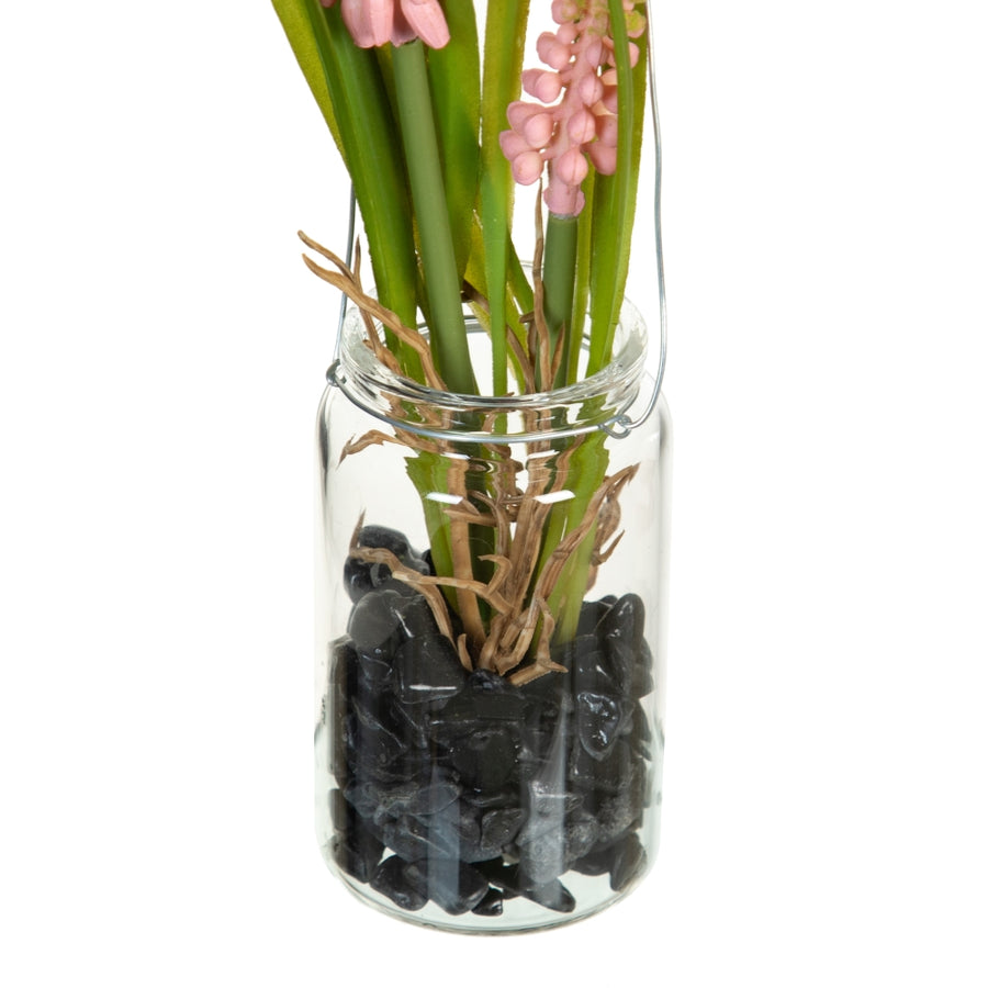 PLANTA JACINTO ROSA ARTIFICIAL 7 X 7 X 18 CM