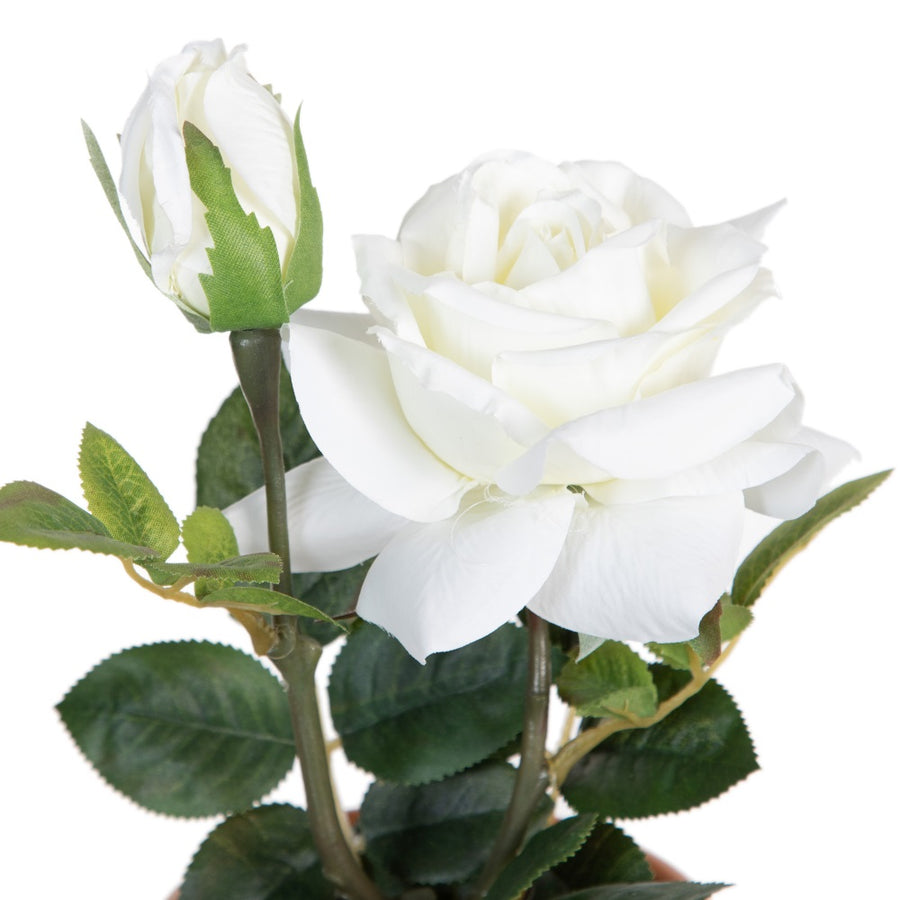 PLANTA ROSAS 3/M BLANCO-ROSA ARTIFICIAL 13 X 13 X 28 CM
