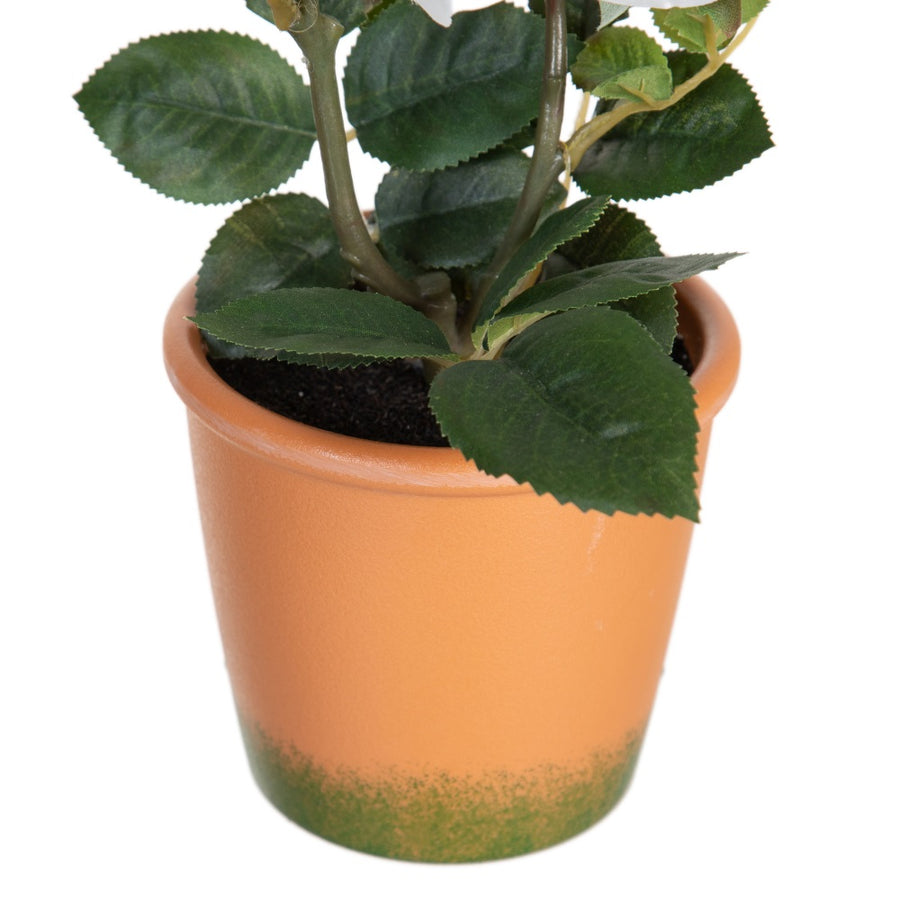 PLANTA ROSAS 3/M BLANCO-ROSA ARTIFICIAL 13 X 13 X 28 CM