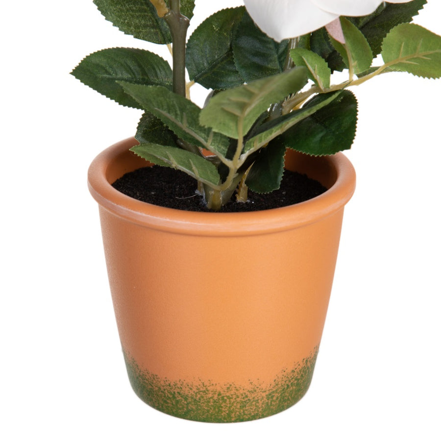 PLANTA ROSAS 3/M BLANCO-ROSA ARTIFICIAL 13 X 13 X 28 CM