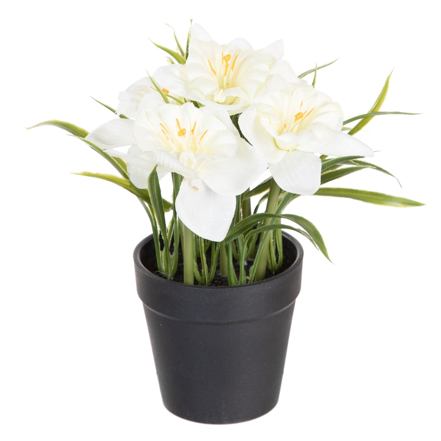 PLANTA 3/M BLANCO-AMARILLO ARTIFICIAL 19 X 16 X 21 CM