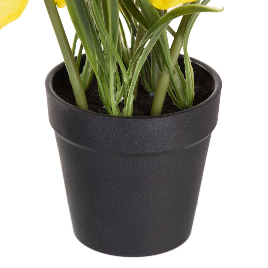 PLANTA 3/M BLANCO-AMARILLO ARTIFICIAL 19 X 16 X 21 CM