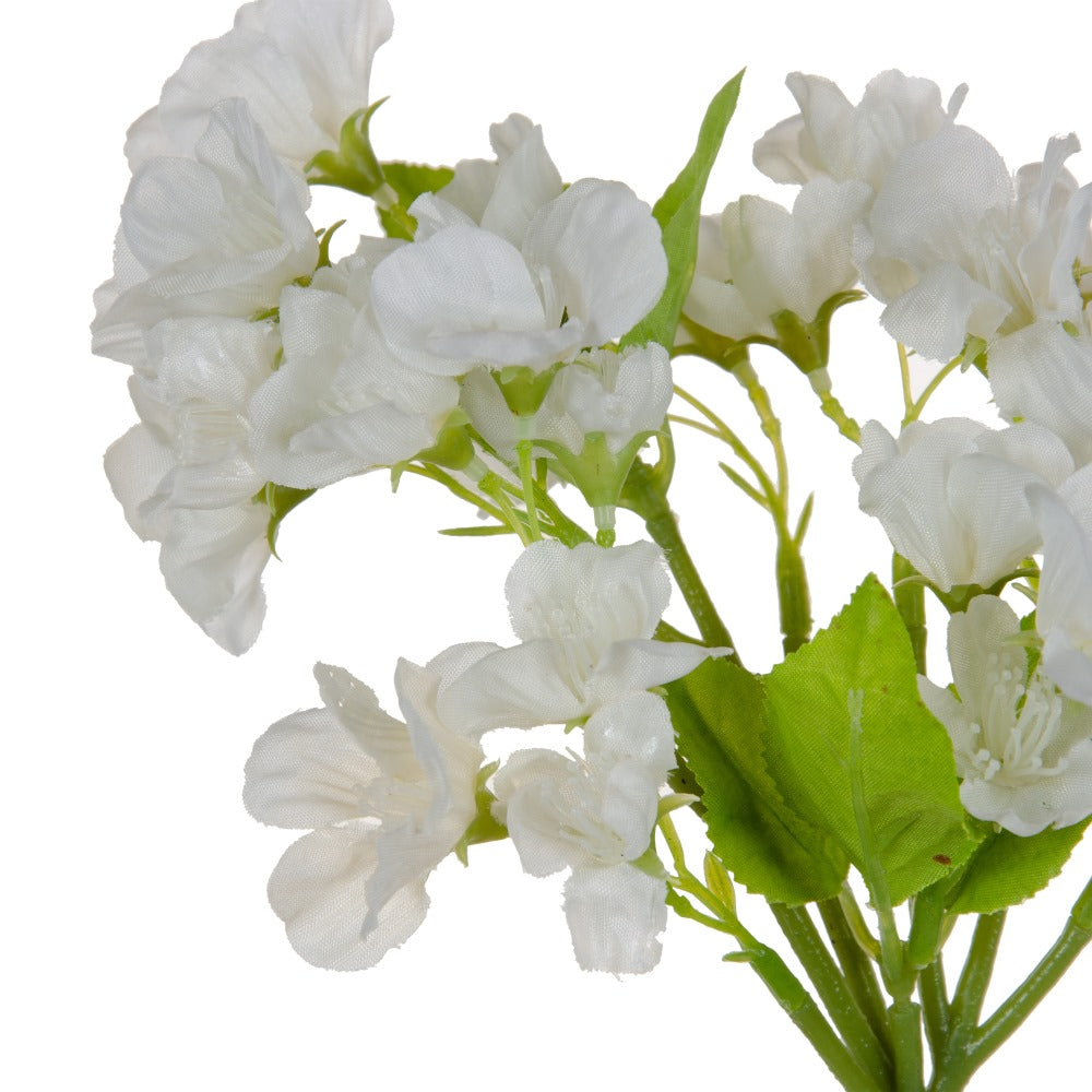 RAMA FLORES BLANCO PVC JARDÍN 40 CM