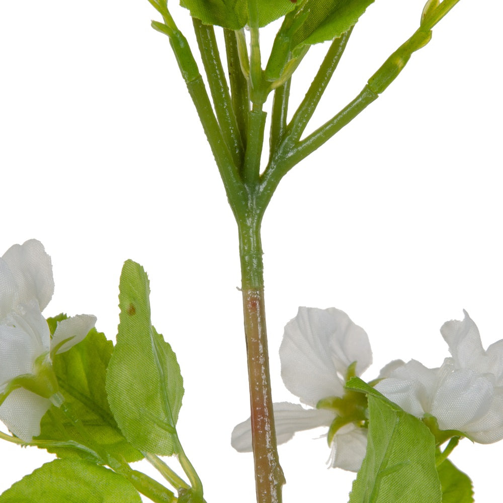 RAMA FLORES BLANCO PVC JARDÍN 40 CM