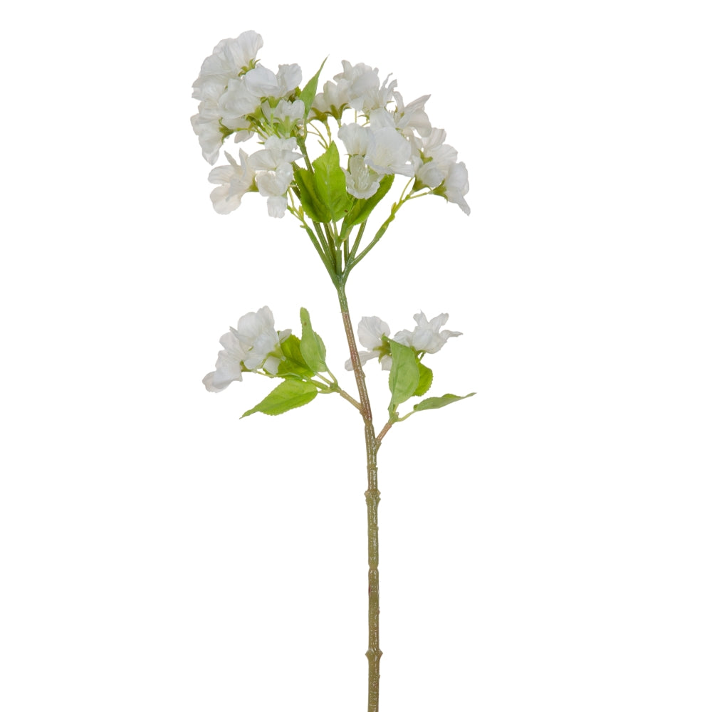 BRANCH WHITE FLOWERS PVC GARDEN 40 CM