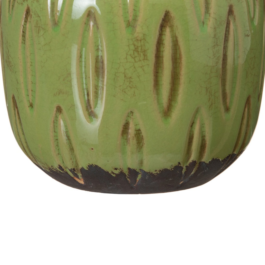 PISTACHIO CERAMIC PLANTER DECORATION 16.50 X 16.50 X 15.50