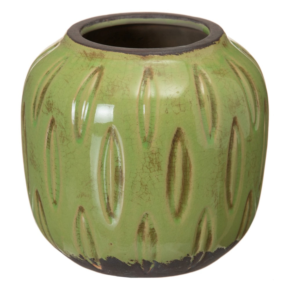 PISTACHIO CERAMIC PLANTER DECORATION 16.50 X 16.50 X 15.50