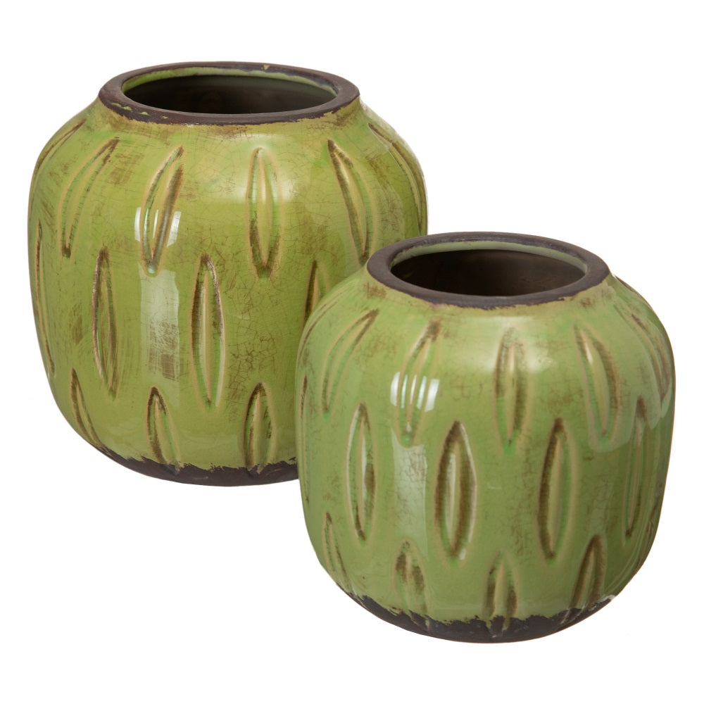 PISTACHIO PLANTER CERAMIC DECORATION 19.50 X 19.50 X 18.50