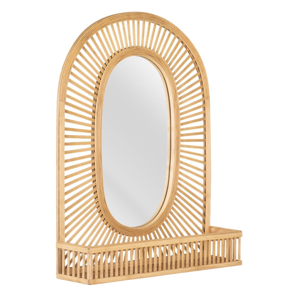 NATURAL BAMBOO DECORATIVE MIRROR 61 X 15 X 76 CM