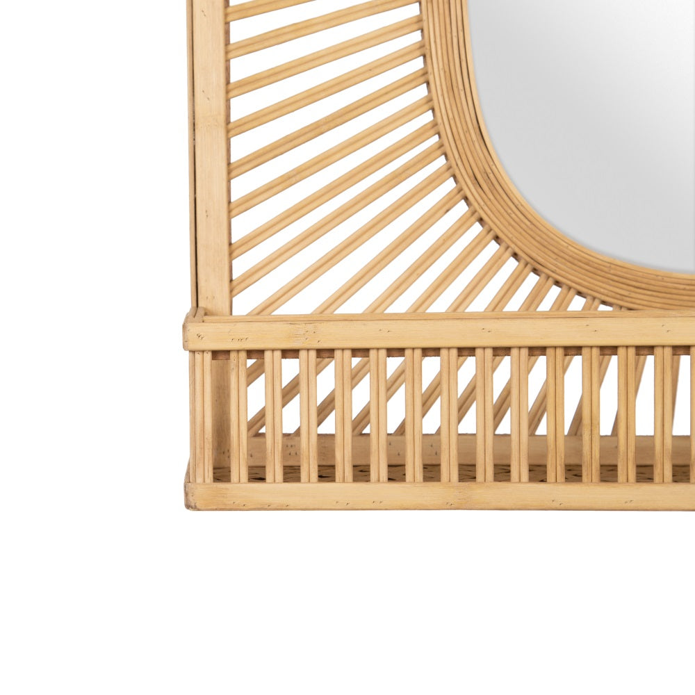 NATURAL BAMBOO DECORATIVE MIRROR 61 X 15 X 76 CM