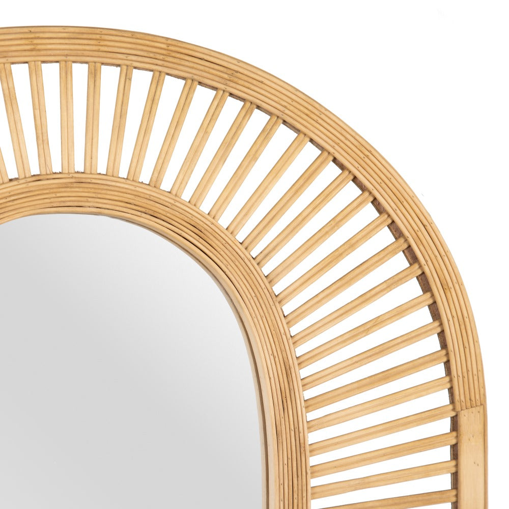 NATURAL BAMBOO DECORATIVE MIRROR 61 X 15 X 76 CM