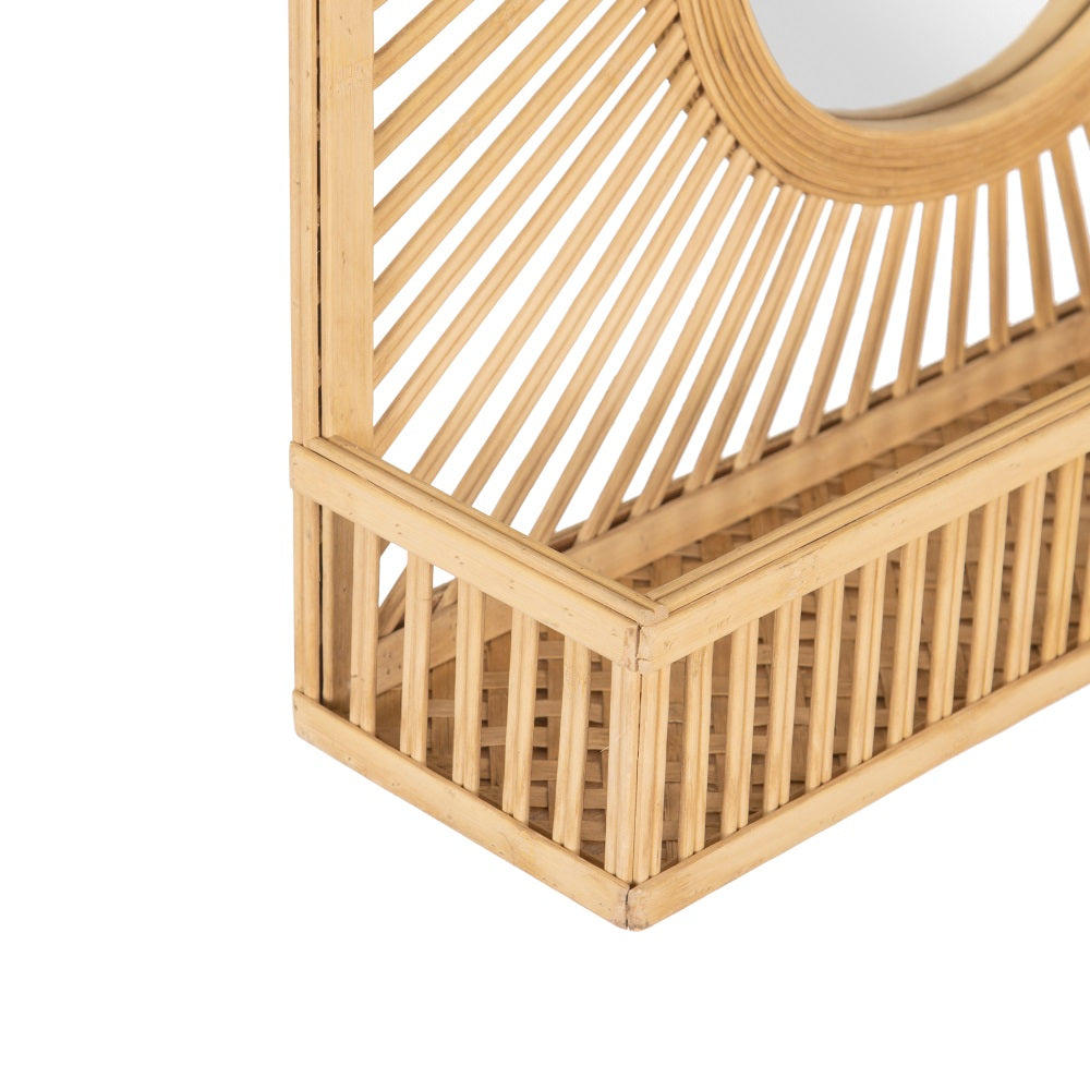 NATURAL BAMBOO DECORATIVE MIRROR 61 X 15 X 76 CM