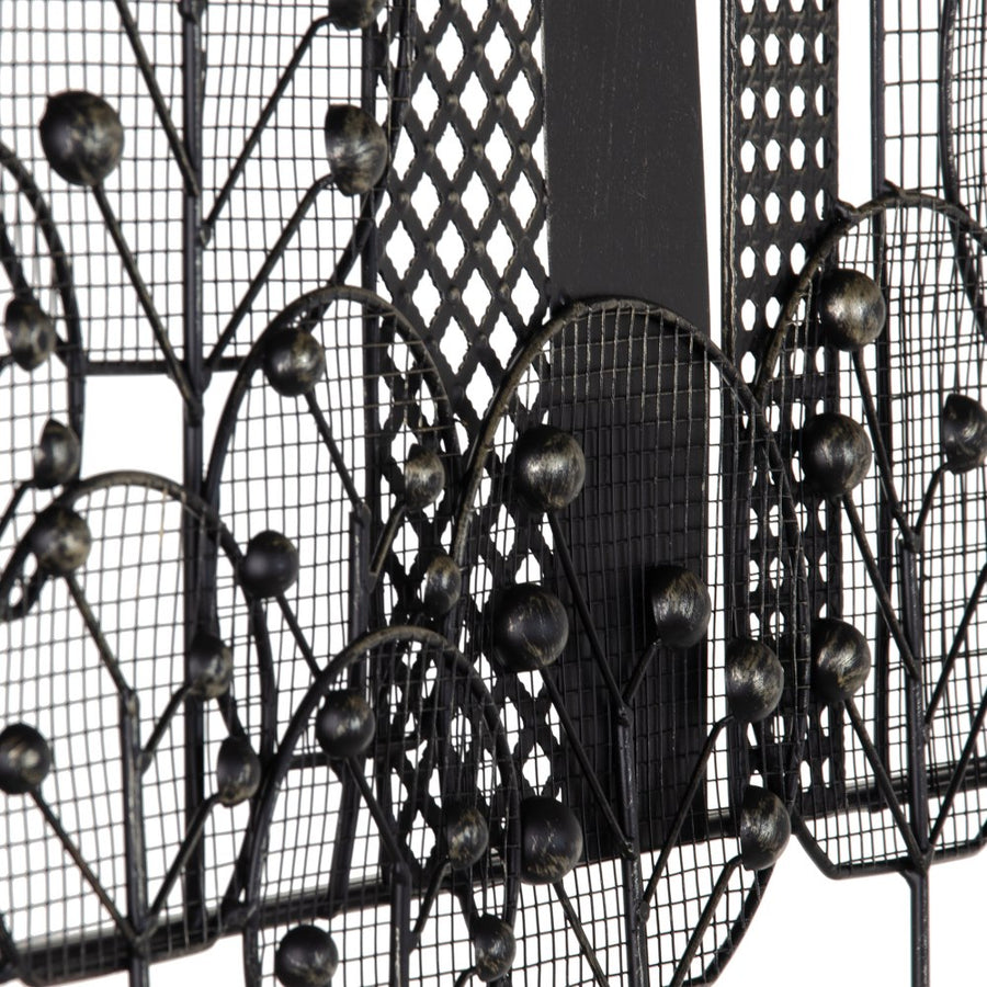MURAL PARED NEW YORK NEGRO METAL 106 X 4 X 56 CM