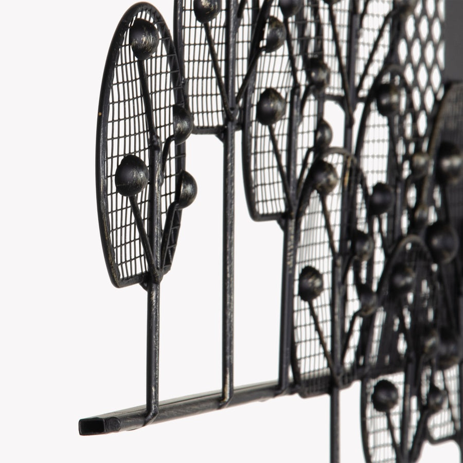 MURAL PARED NEW YORK NEGRO METAL 106 X 4 X 56 CM
