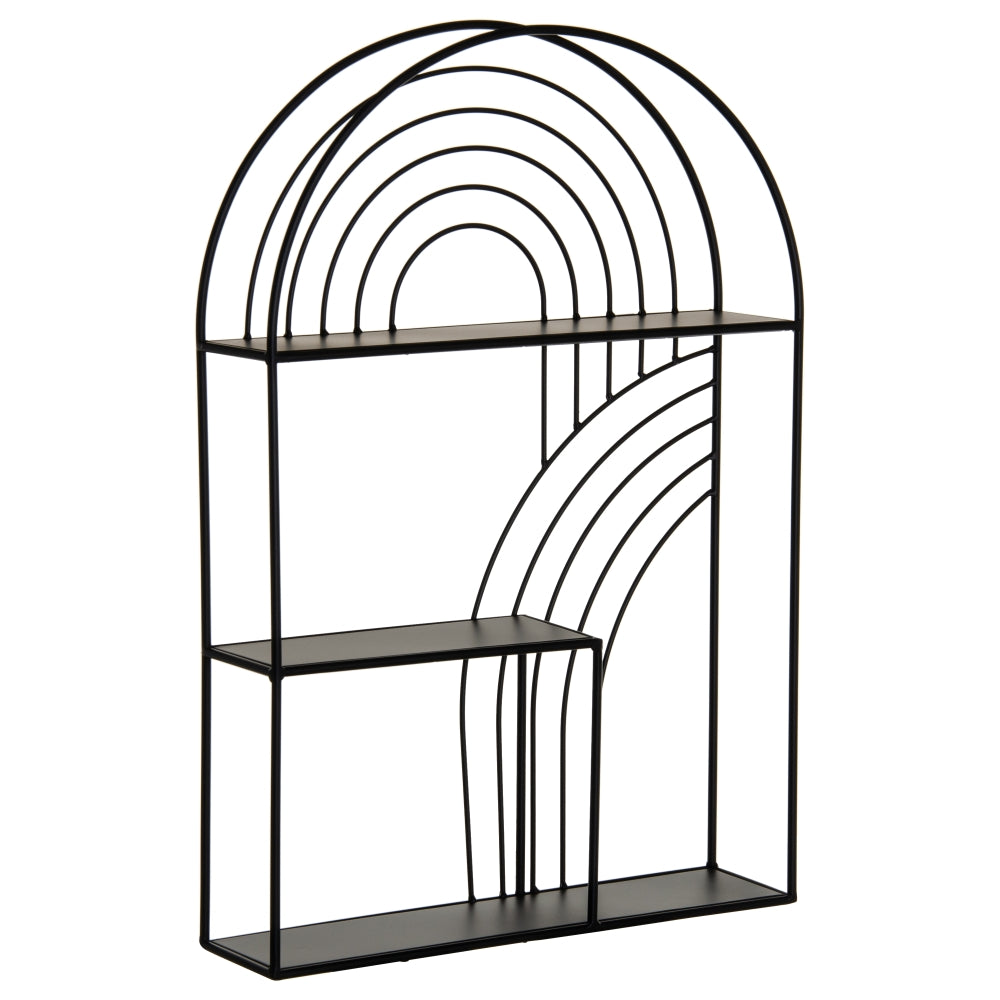 ESTANTER�A NEGRO METAL DECORACI�N 51 X 13 X 76,50 CM