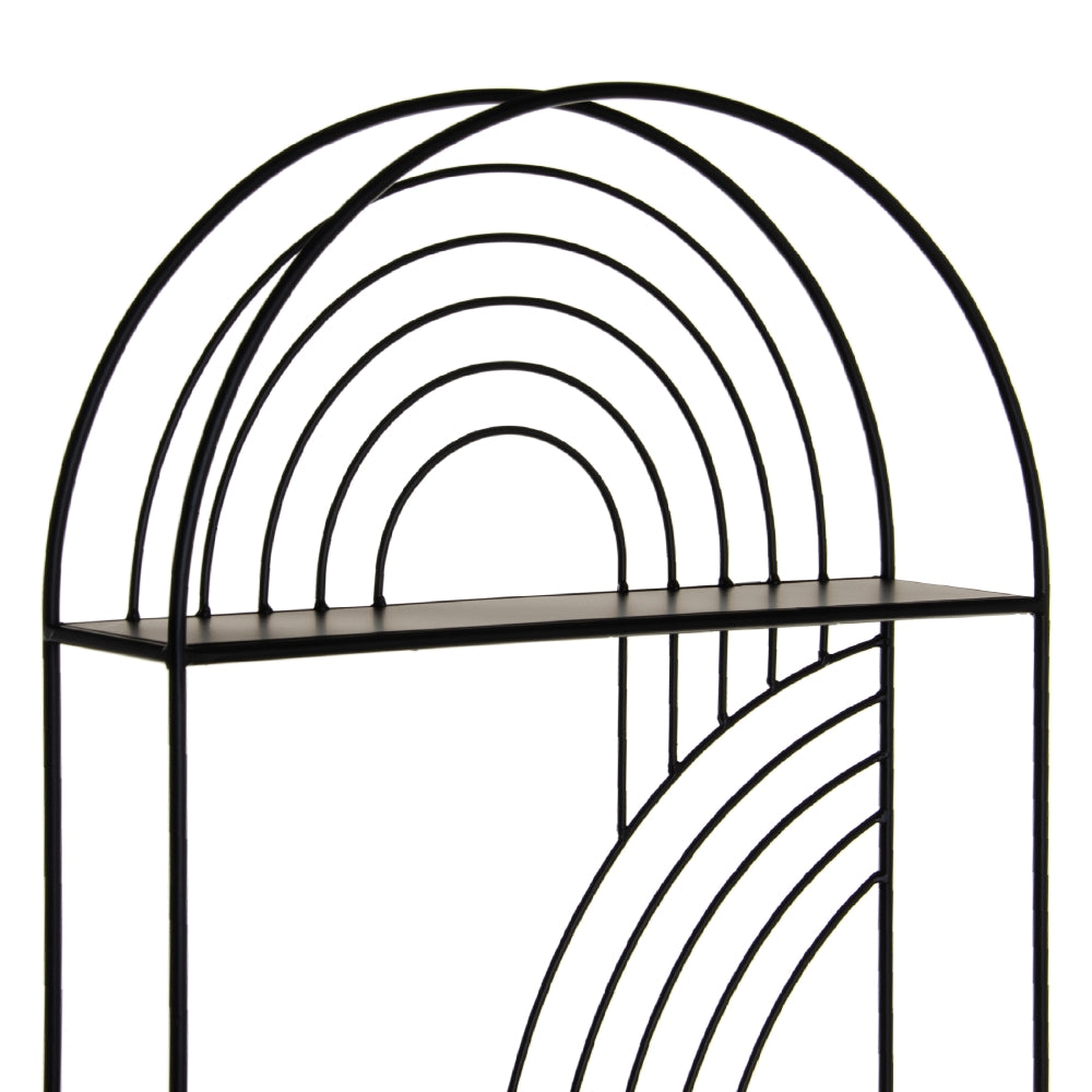 ESTANTERÍA NEGRO METAL DECORACIÓN 51 X 13 X 76,50 CM