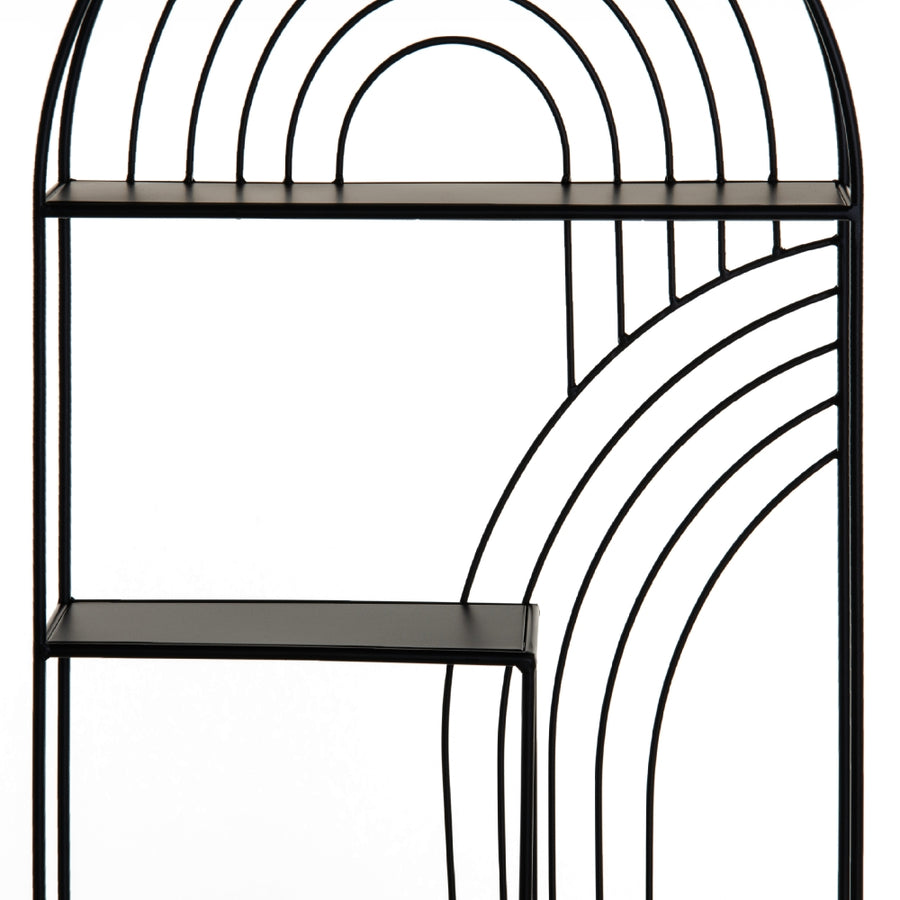 ESTANTERÍA NEGRO METAL DECORACIÓN 51 X 13 X 76,50 CM