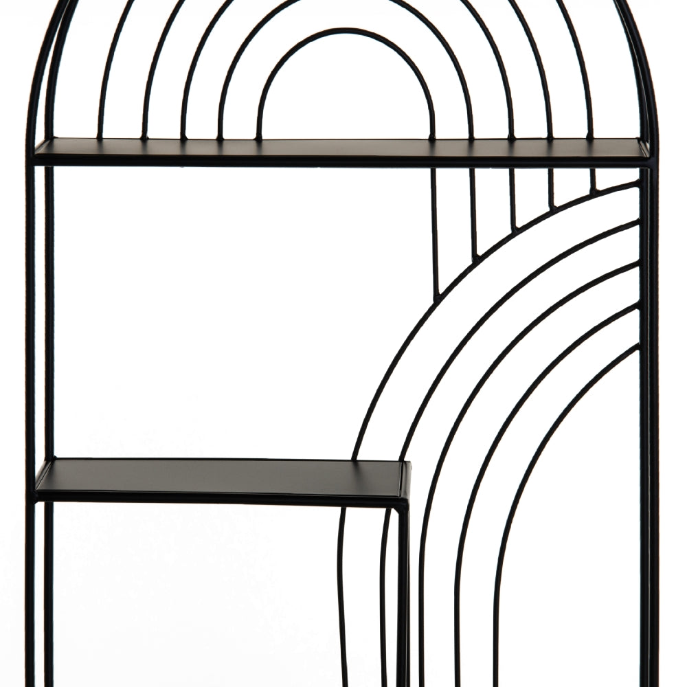 ESTANTERÍA NEGRO METAL DECORACIÓN 51 X 13 X 76,50 CM