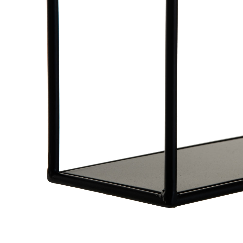 ESTANTERÍA NEGRO METAL DECORACIÓN 51 X 13 X 76,50 CM