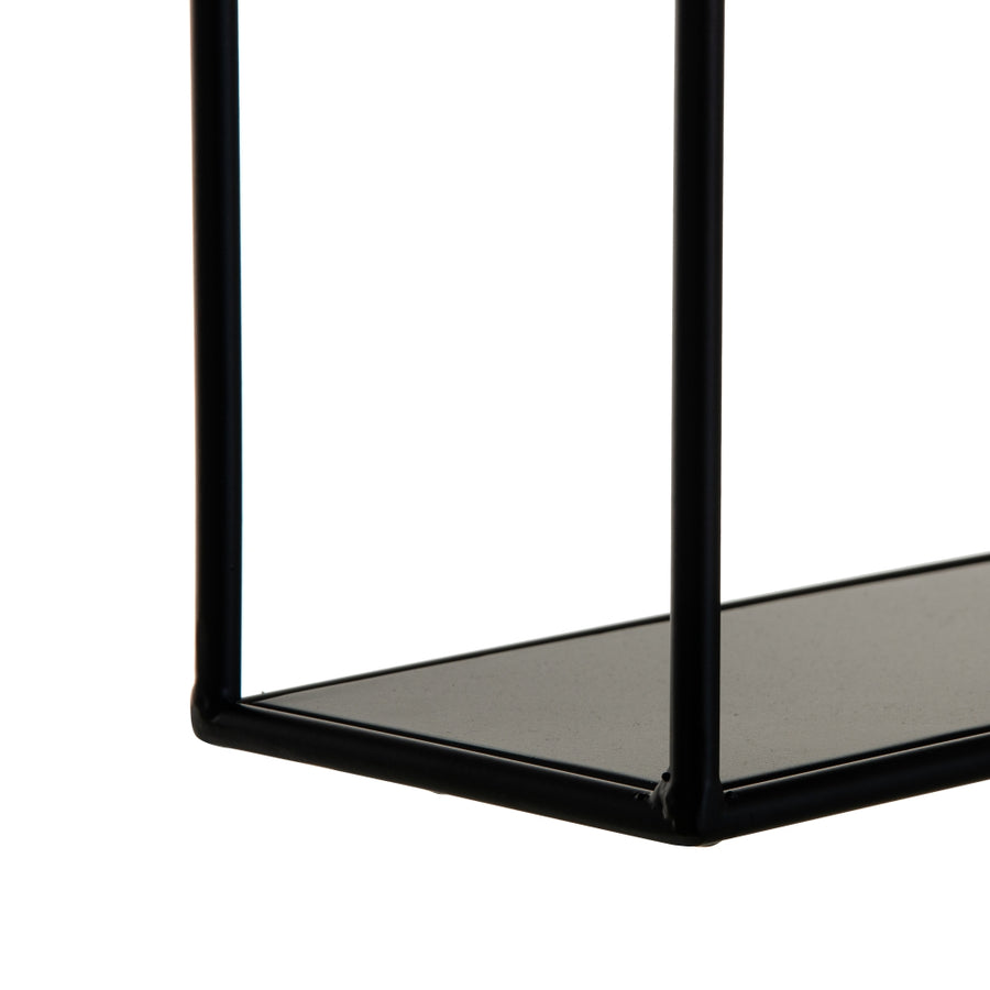 ESTANTERÍA NEGRO METAL DECORACIÓN 51 X 13 X 76,50 CM