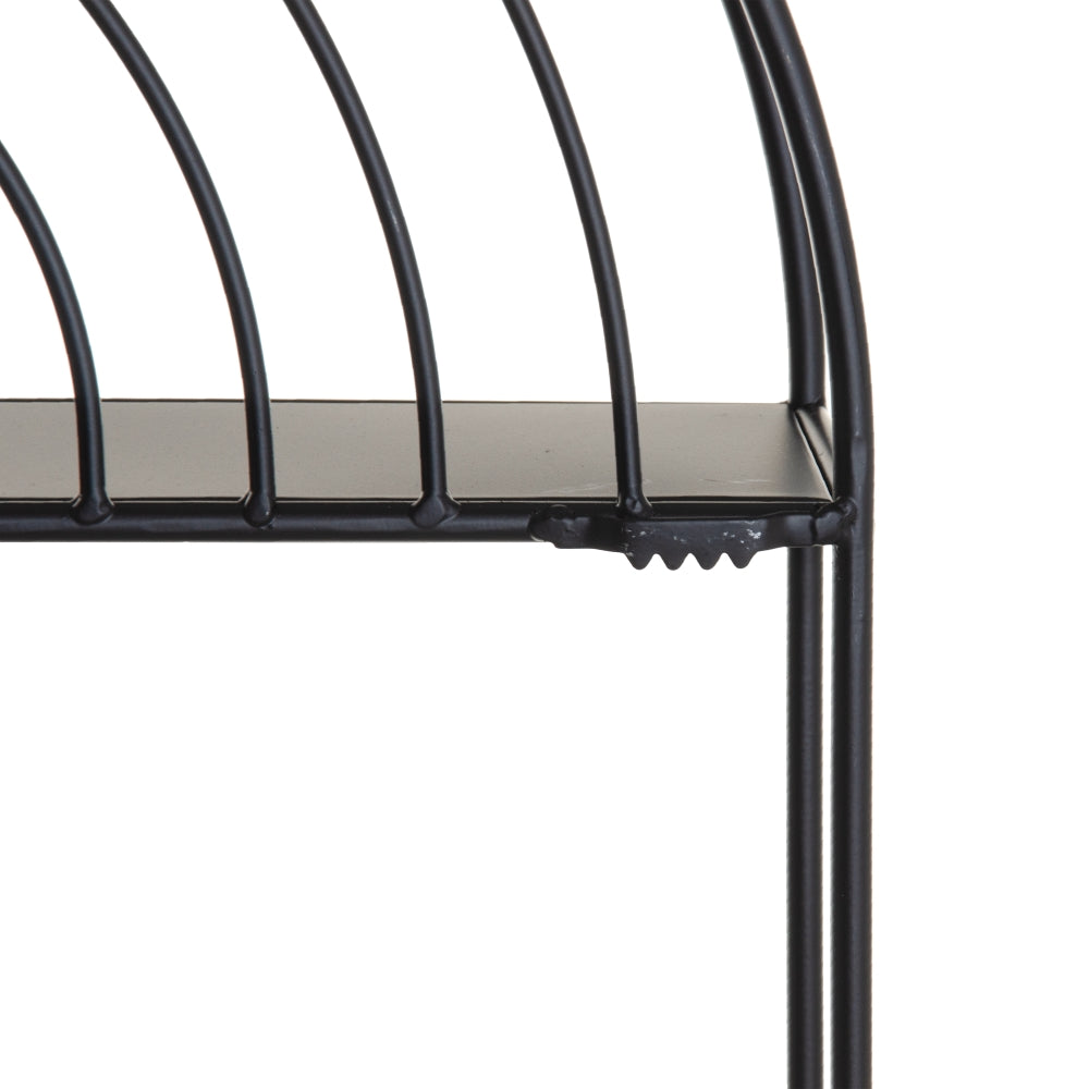 ESTANTERÍA NEGRO METAL DECORACIÓN 51 X 13 X 76,50 CM