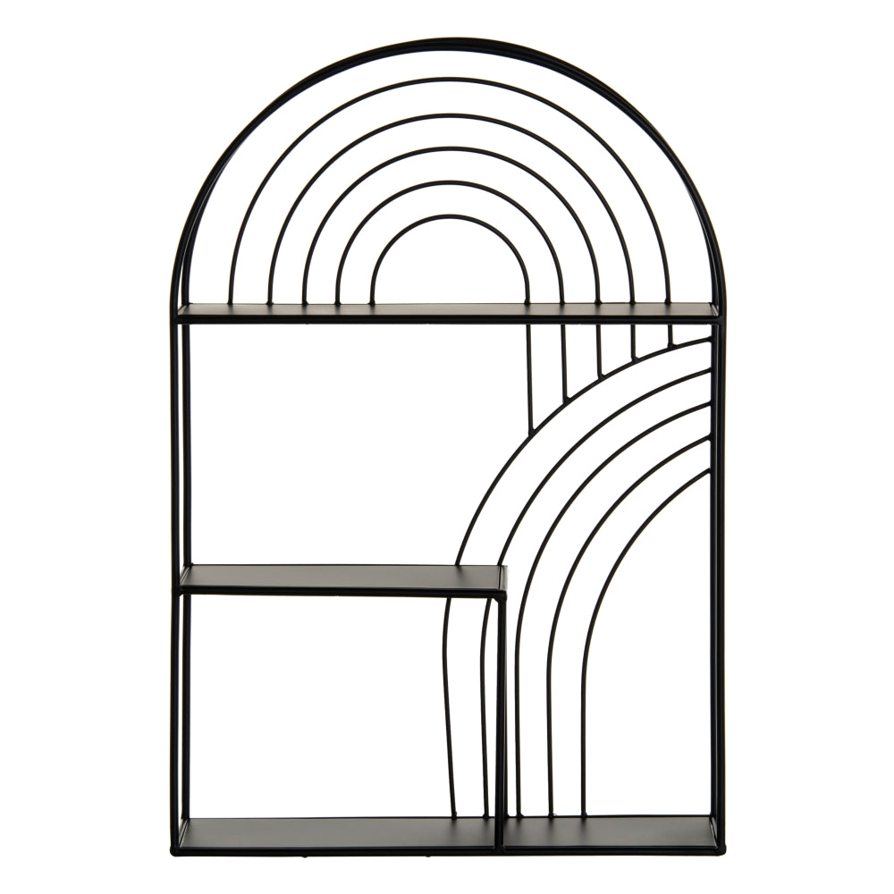 ESTANTER�A NEGRO METAL DECORACI�N 51 X 13 X 76,50 CM