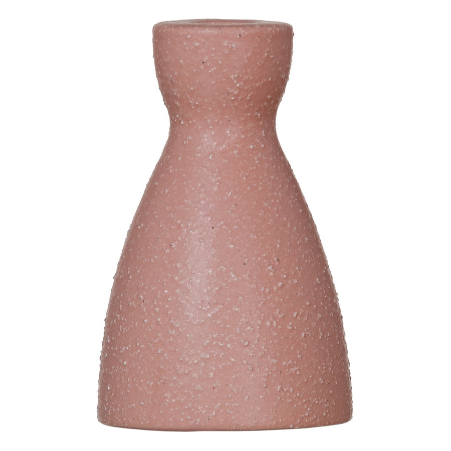 PORTAVELAS ROSA PALO CERÁMICA DECORACIÓN 9,50 X 9,50 X 12 CM
