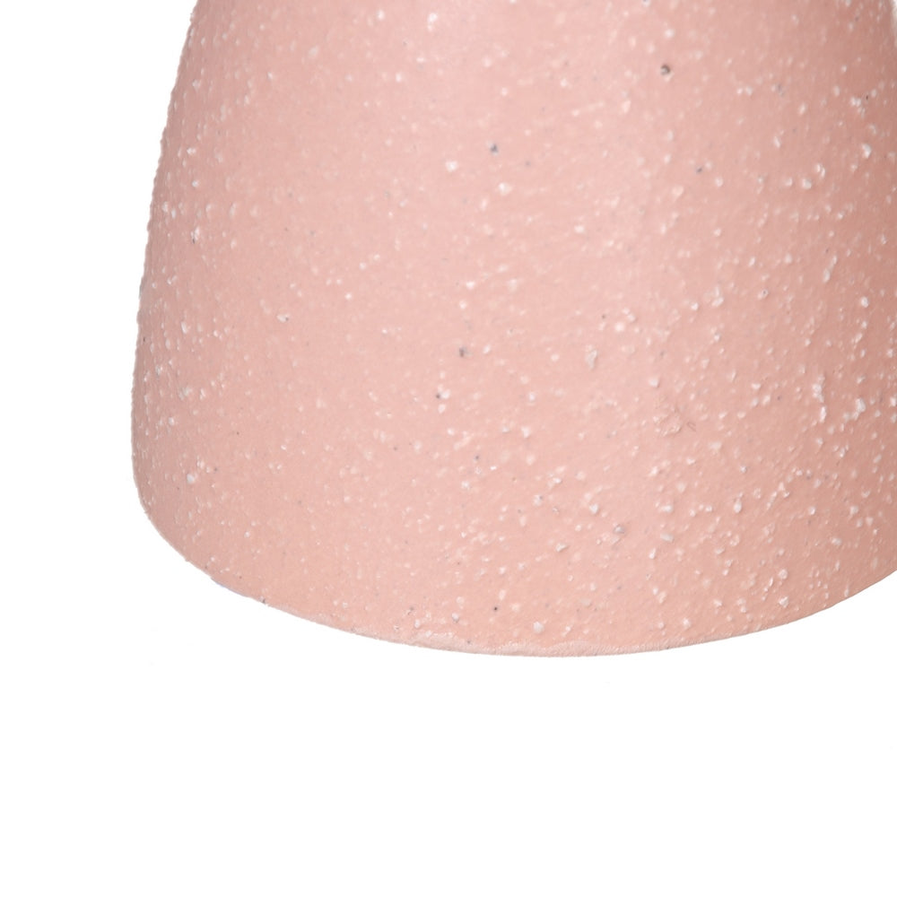 PALE PINK CERAMIC CANDLE HOLDER 9.50 X 9.50 X 12 CM