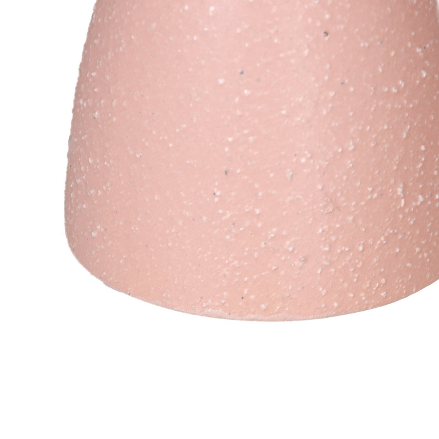 PORTAVELAS ROSA PALO CERÁMICA DECORACIÓN 9,50 X 9,50 X 12 CM