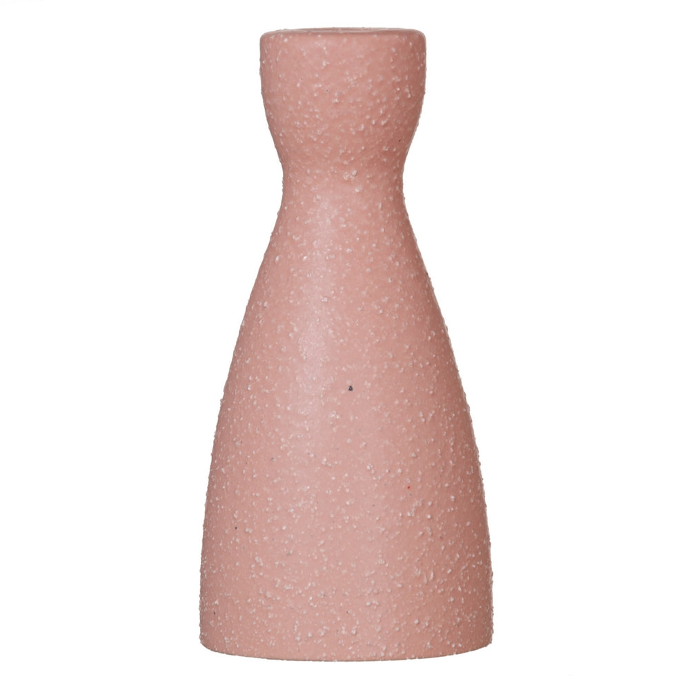 PALE PINK CERAMIC CANDLE HOLDER DECORATION 9.50 X 9.50 X 20 CM