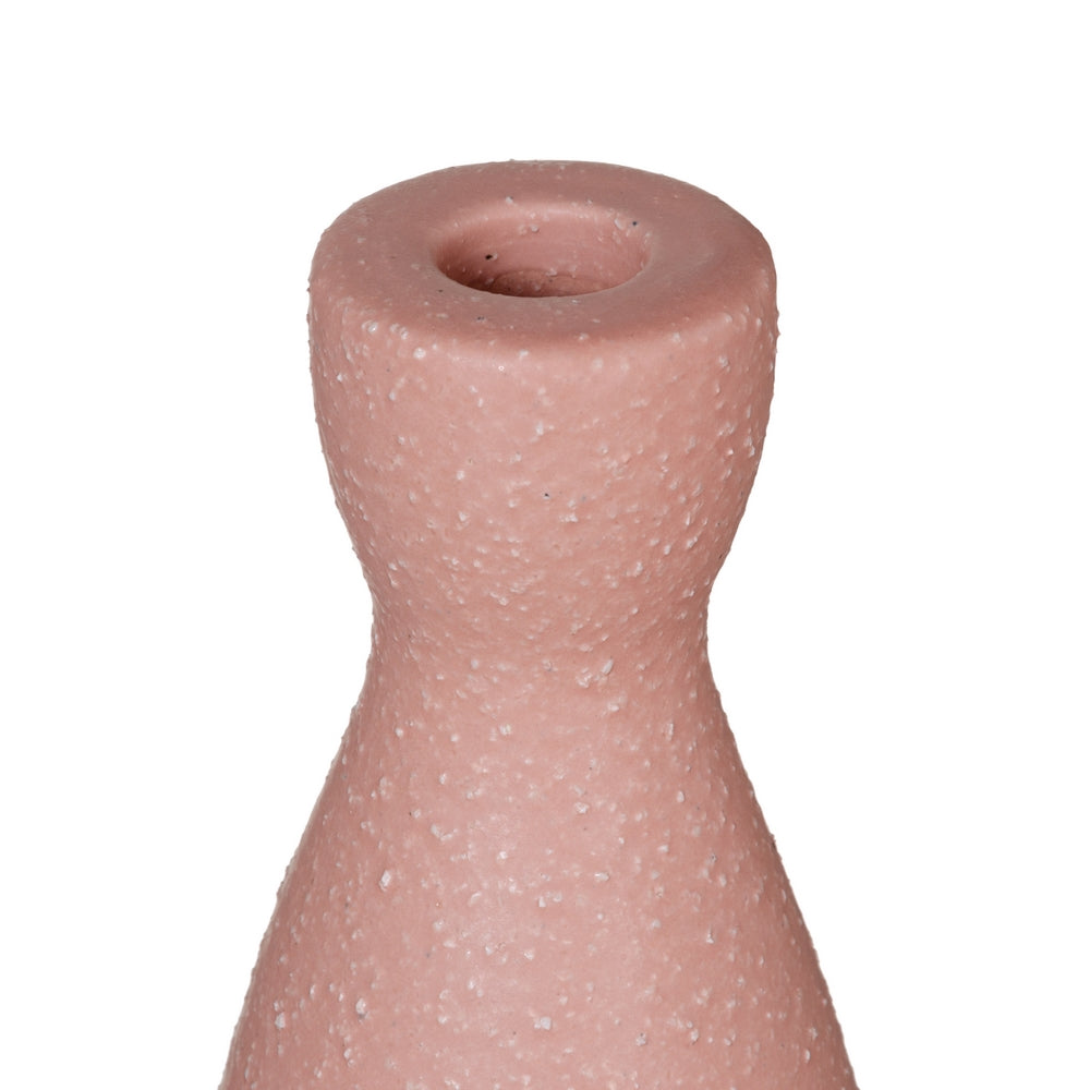 PALE PINK CERAMIC CANDLE HOLDER DECORATION 9.50 X 9.50 X 20 CM