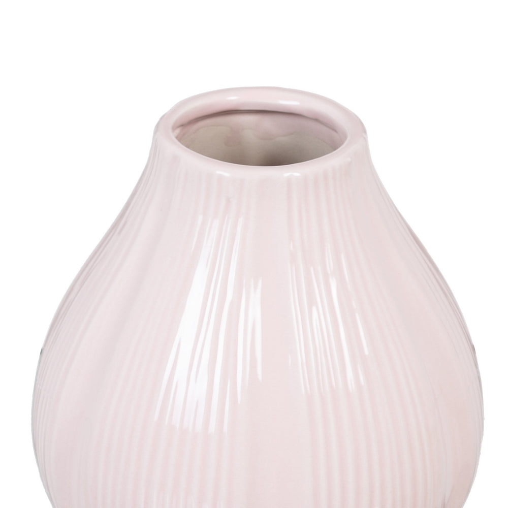 JARRÓN ROSA CERÁMICA DECORACIÓN 15 X 14 X 15 CM