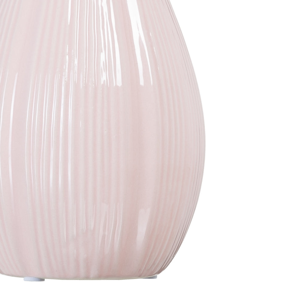 JARRÓN ROSA CERÁMICA DECORACIÓN 12,50 X 12,50 X 20,50 CM