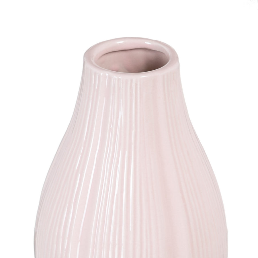 PINK CERAMIC VASE DECORATION 12.50 X 12.50 X 20.50 CM
