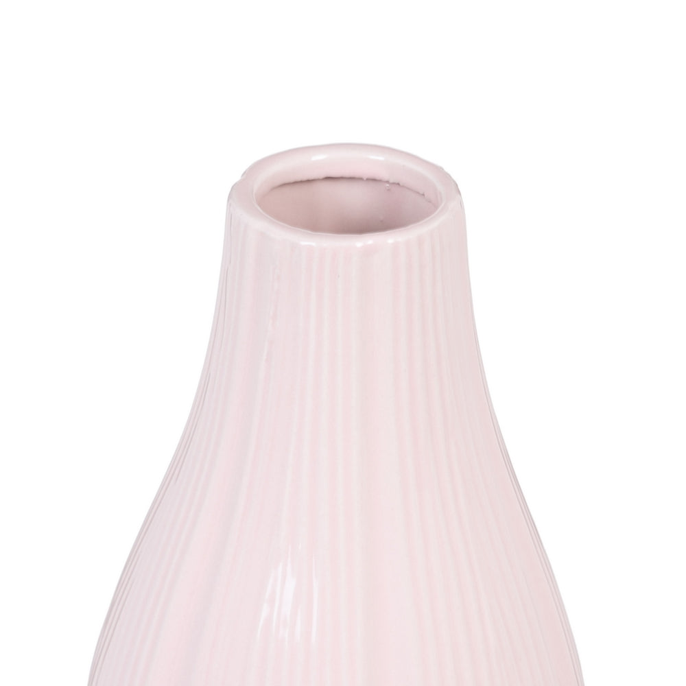 JARRÓN ROSA CERÁMICA DECORACIÓN 13 X 13 X 25,50 CM
