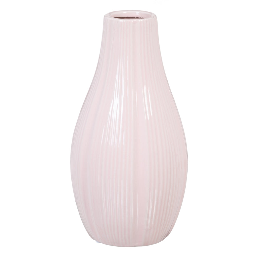 JARRÓN ROSA CERÁMICA DECORACIÓN 13 X 13 X 25,50 CM