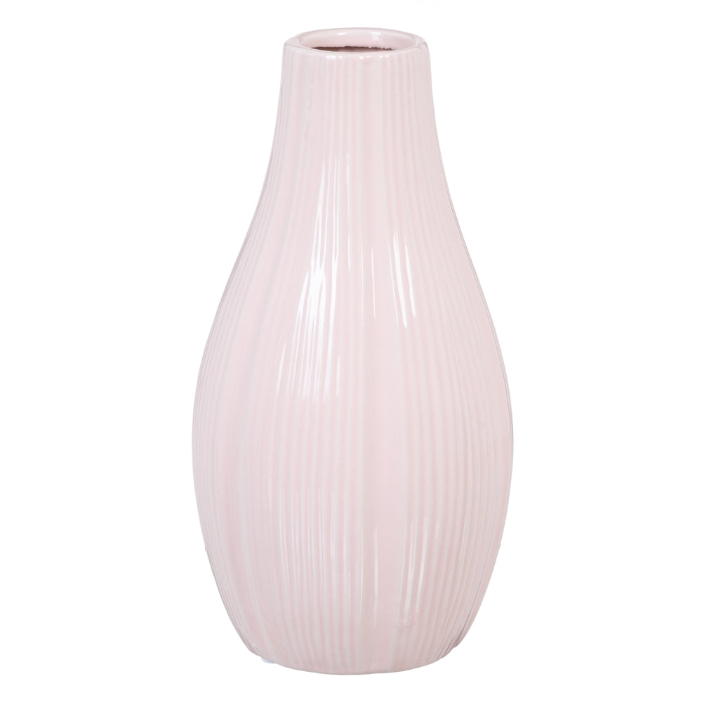 JARRÓN ROSA CERÁMICA DECORACIÓN 13 X 13 X 25,50 CM