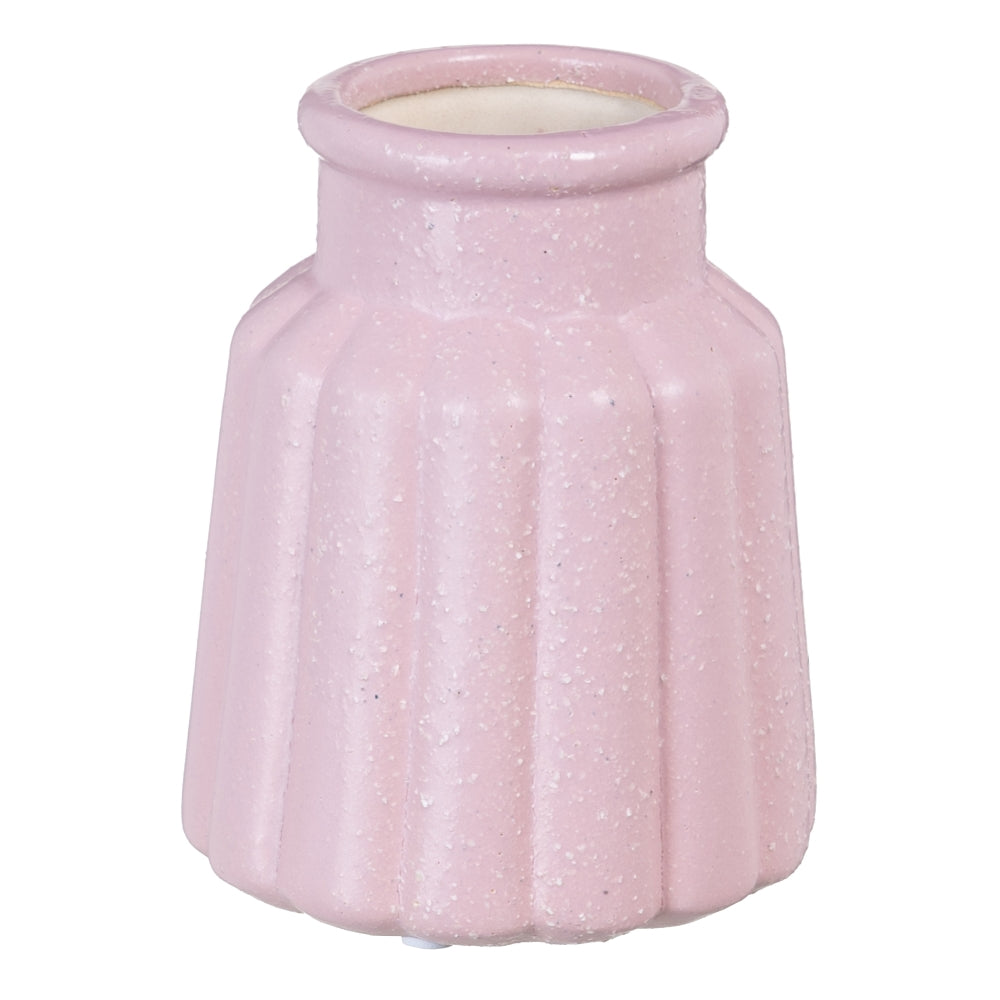 JARRÓN MALVA CERÁMICA DECORACIÓN 11,50 X 11,50 X 14,50 CM